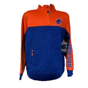 NEW Boise State BSU Broncos Colosseum Orange 1/4 Zip Sweatshirt Youth M 12-14